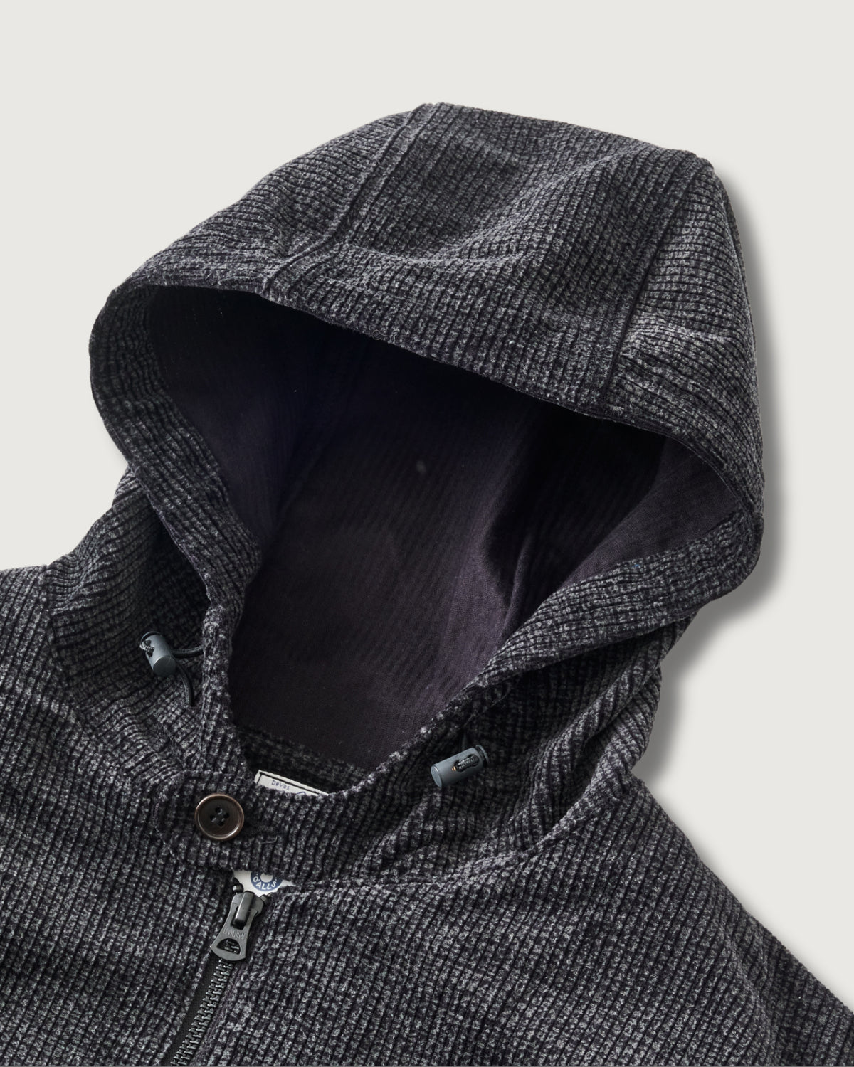 3112-WWP DEE Parka 3 : widewale cords printed grey