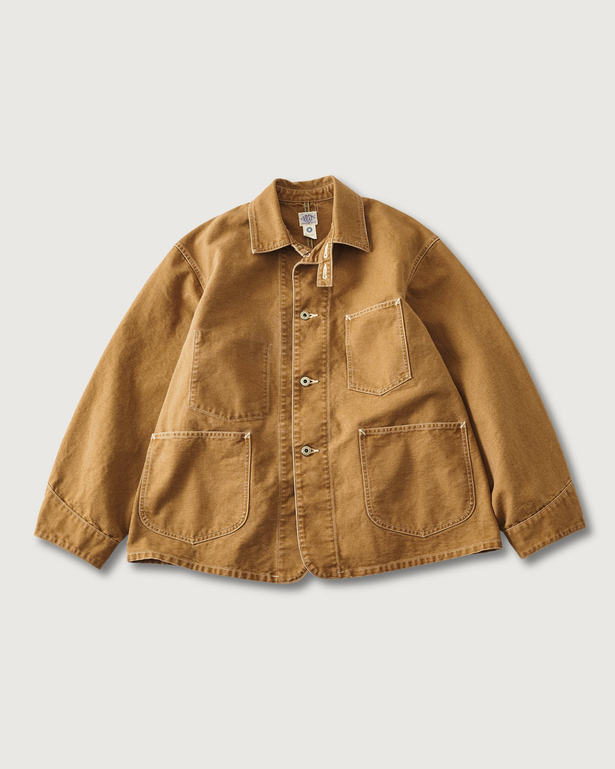 #3133-PCR POST 46 : pigment dyed canvas washed brown