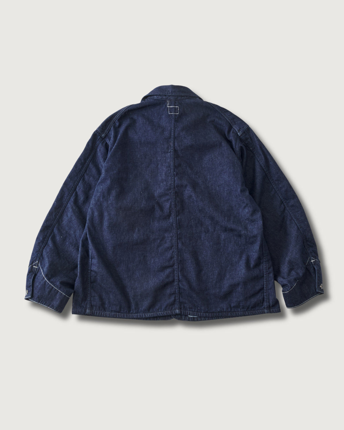 #3133W-8DI POST 46-W : 8oz. denim x stripe shirting indigo
