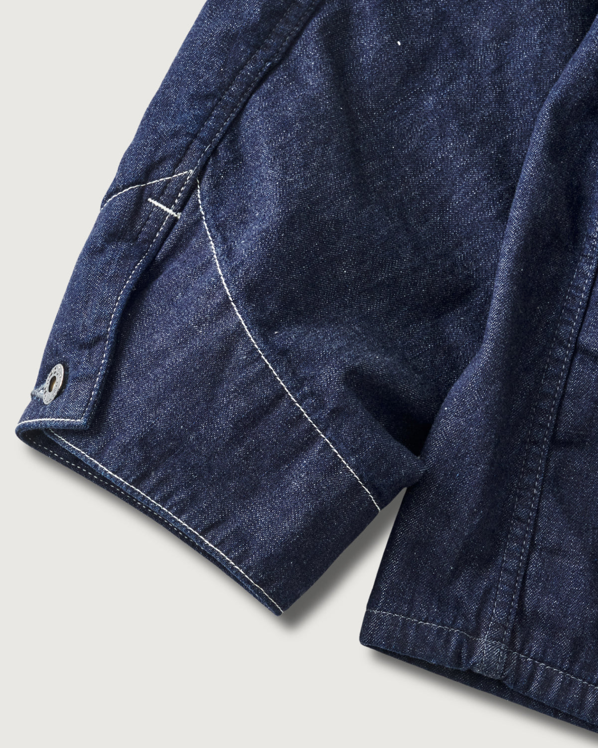 #3133W-8DI POST 46-W : 8oz. denim x stripe shirting indigo