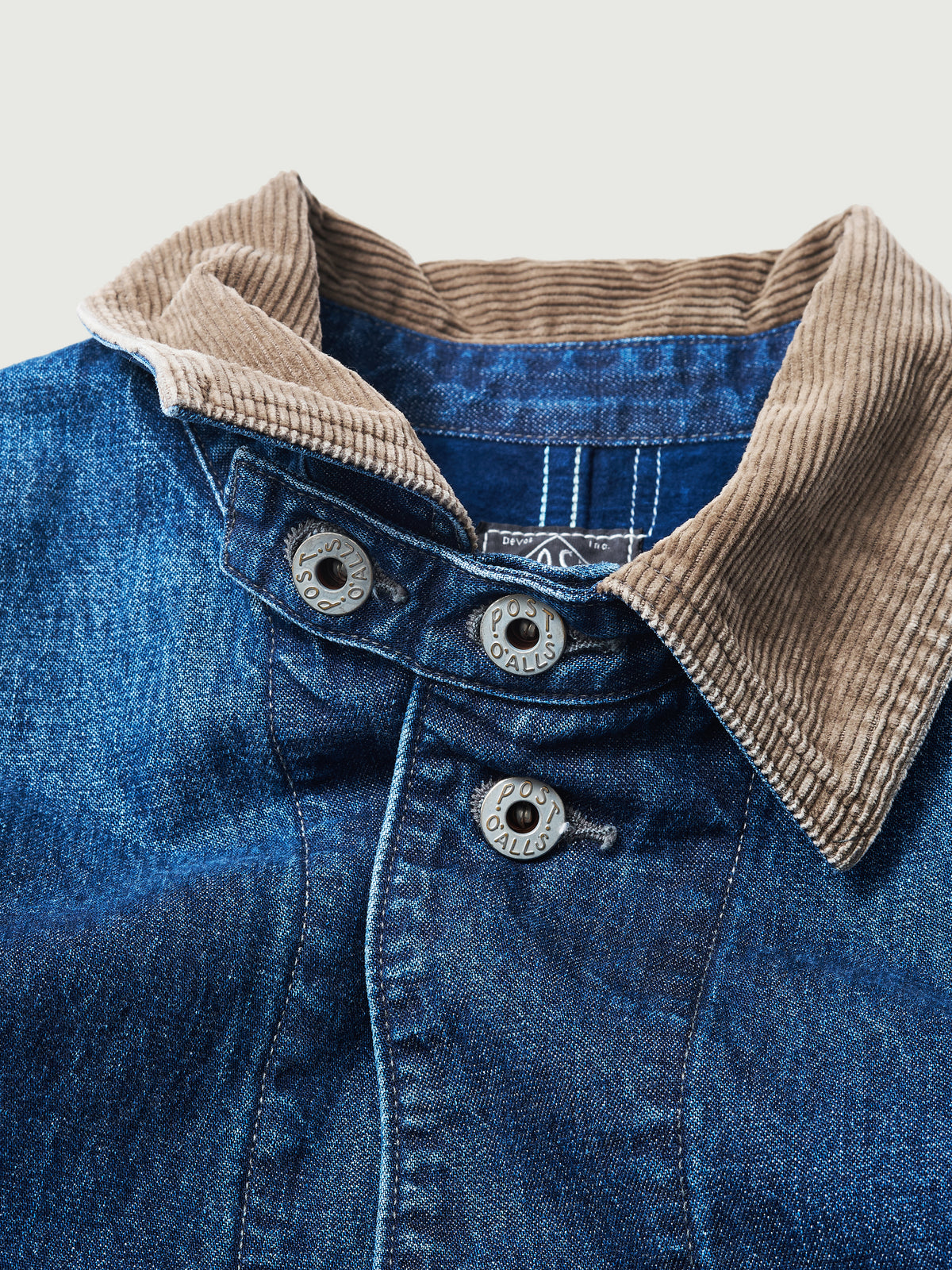 #3133W-8DI POST 46-W : Indigo 8oz denim worn wash w/ indigo flannel lining [SHOP SPECIAL]　