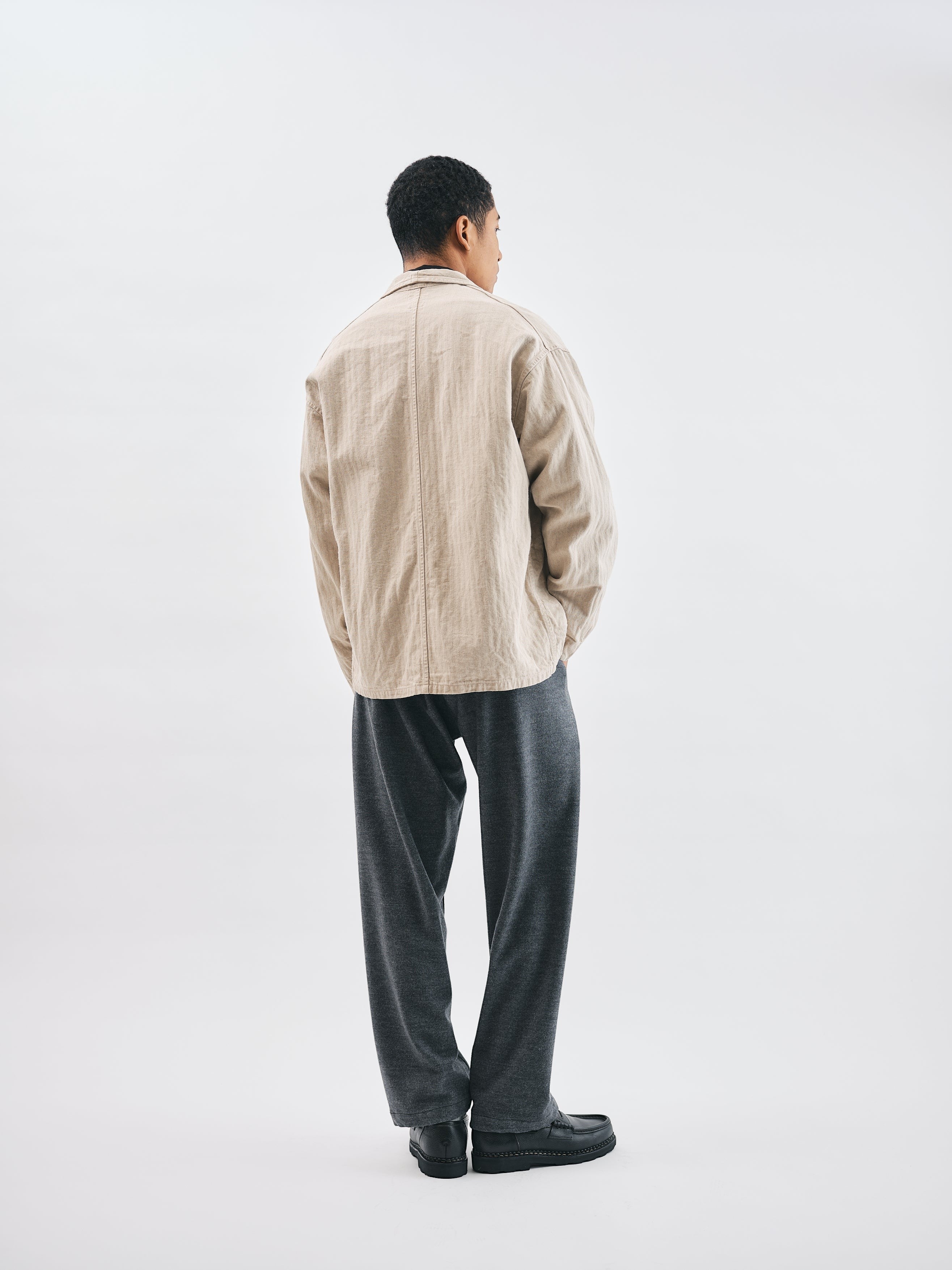 #3135-LHN POST Chinois Travail 2 : linen/cotton HBT natural