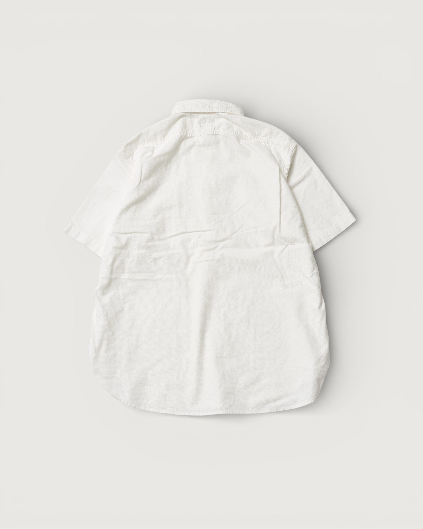 #3213S-PCW NAVY CUT S/S : panama cloth white