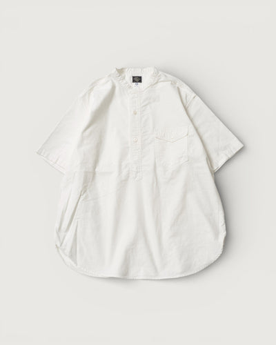 #3213SB-PCW NAVY CUT~Band S/S : Panama cloth white