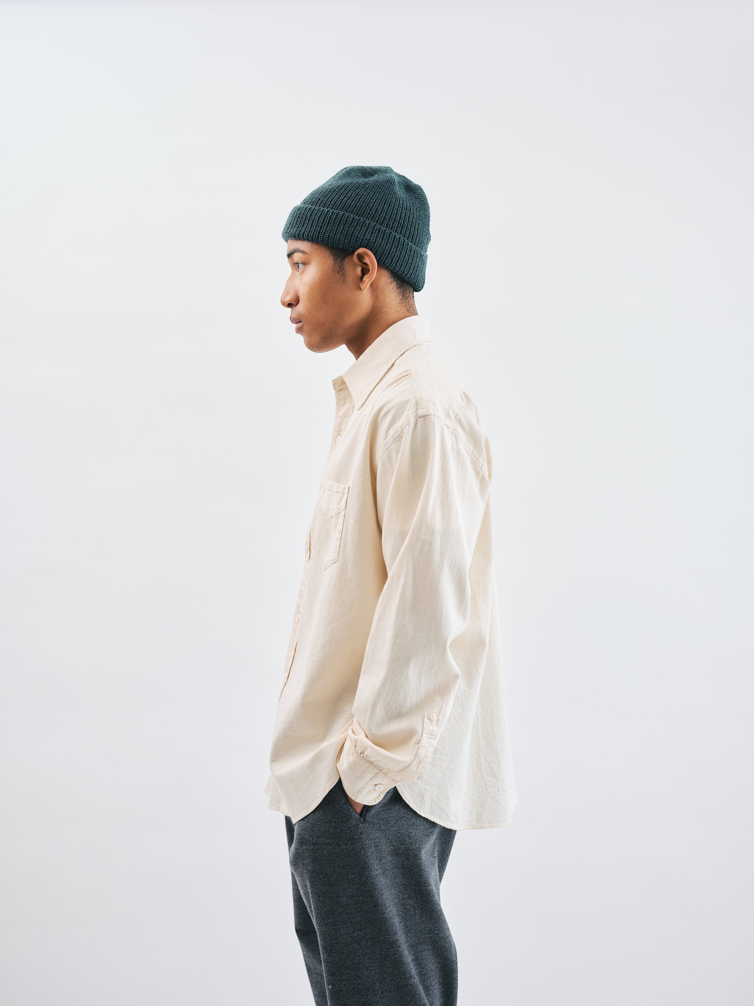 #3232-VTN Original BL Shirt : vintage twill natural