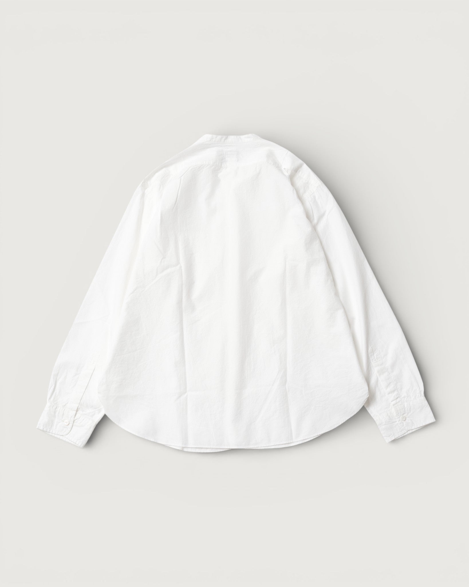 #3232B-HBW Original BL Band Collar Shirt : high count broadcloth white