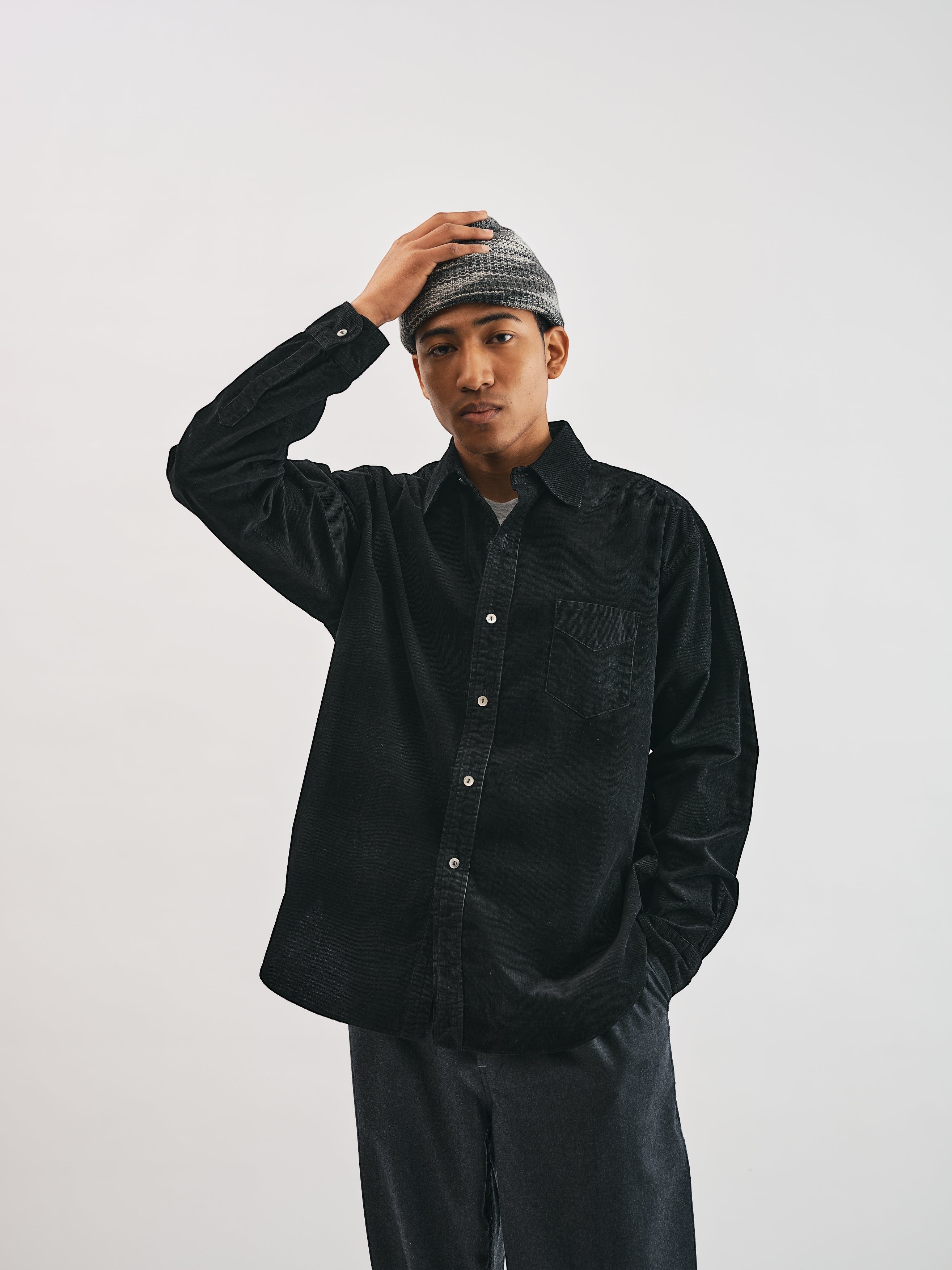 #3232-SC1 Original BL Shirt : shadow cords black 1