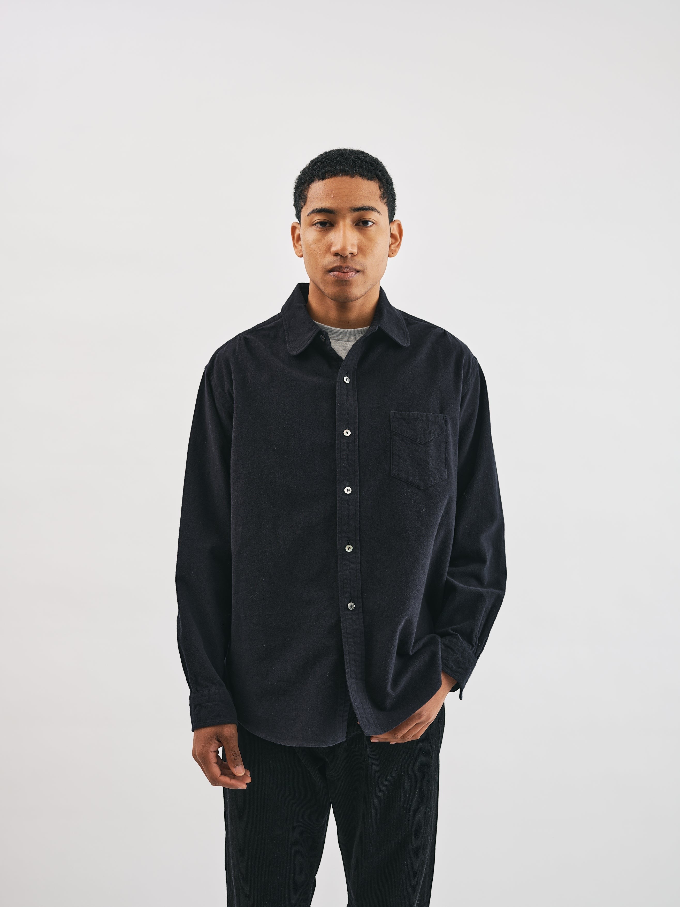 #3234-CSB Rounder : cotton suede black