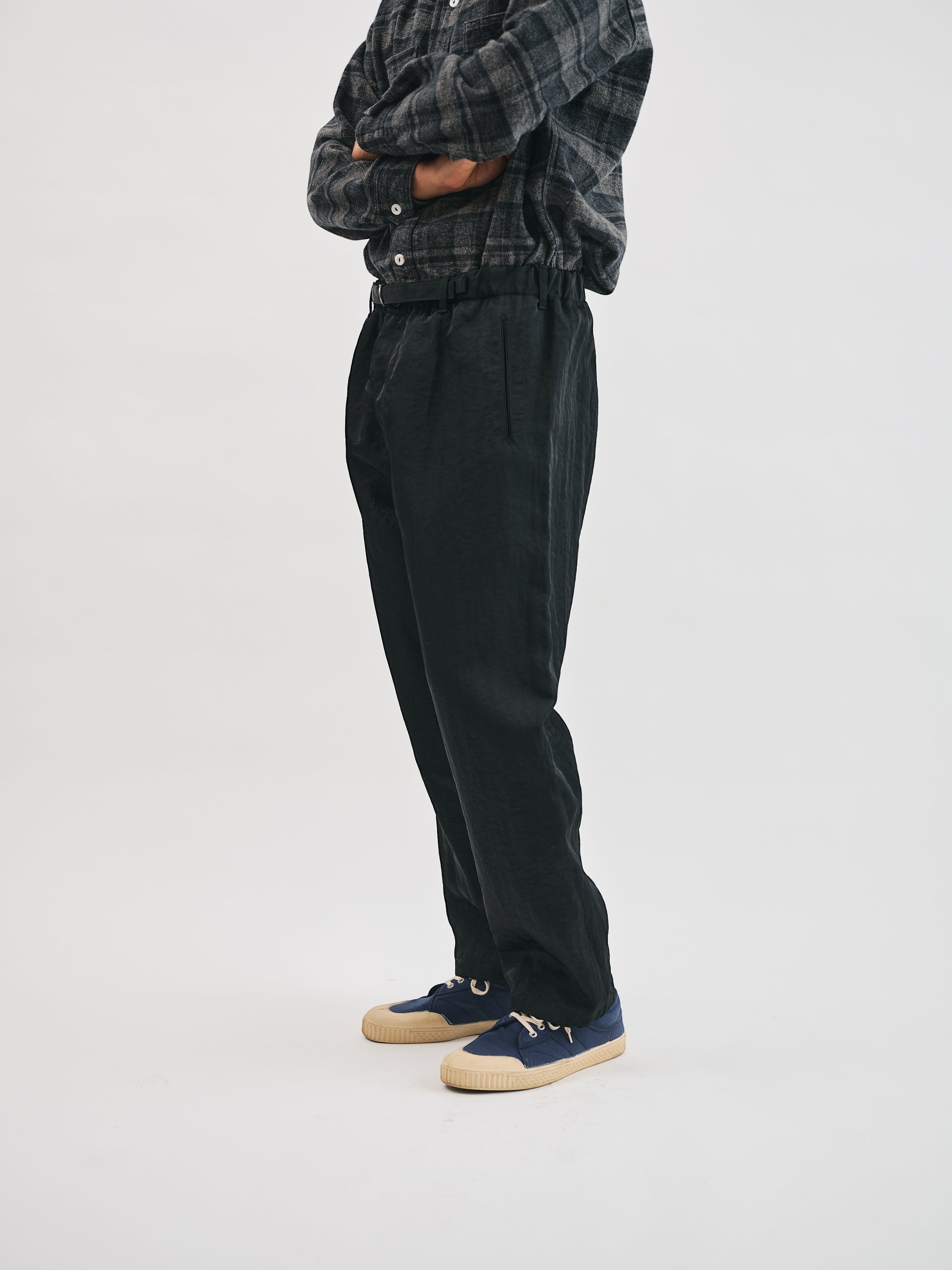 #3307CP-HNB POST Coach Pants : heavy nylon twill black