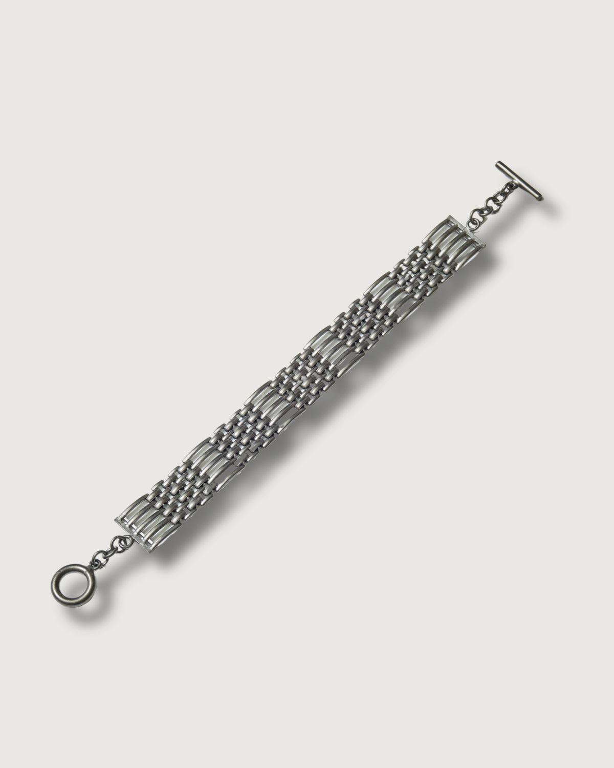 #3911-PB3 POST Bracelet #3 : brass flat black