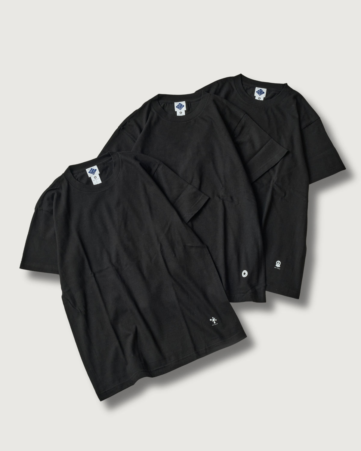Crew neck 3pack tee Ver.2 (3PT2-BK) : black (Shop Special)