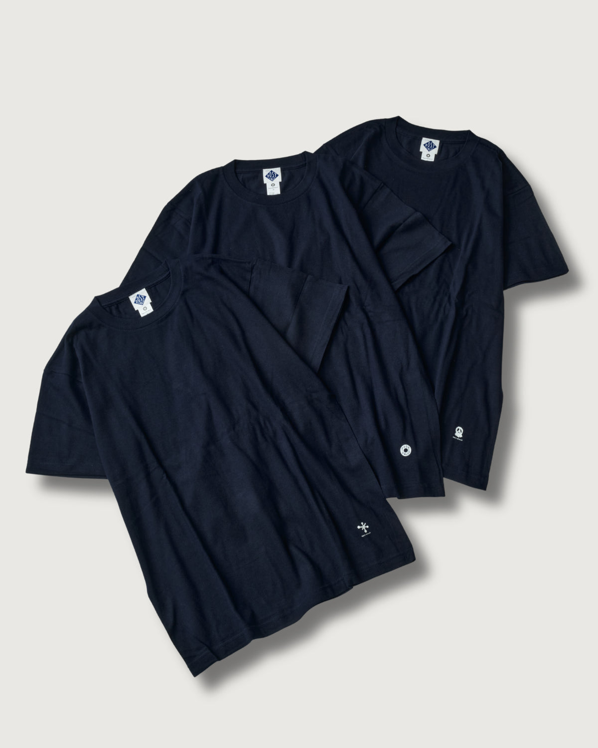 Crew neck 3pack tee Ver.2 (3PT2-NV) : navy (Shop Special)