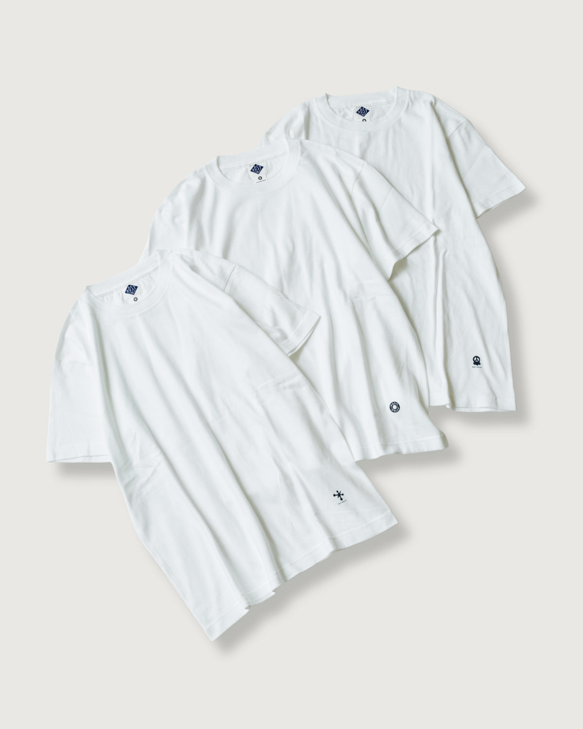 Crew neck 3pack tee Ver.2 (3PT2-WH) : white (Shop Special)