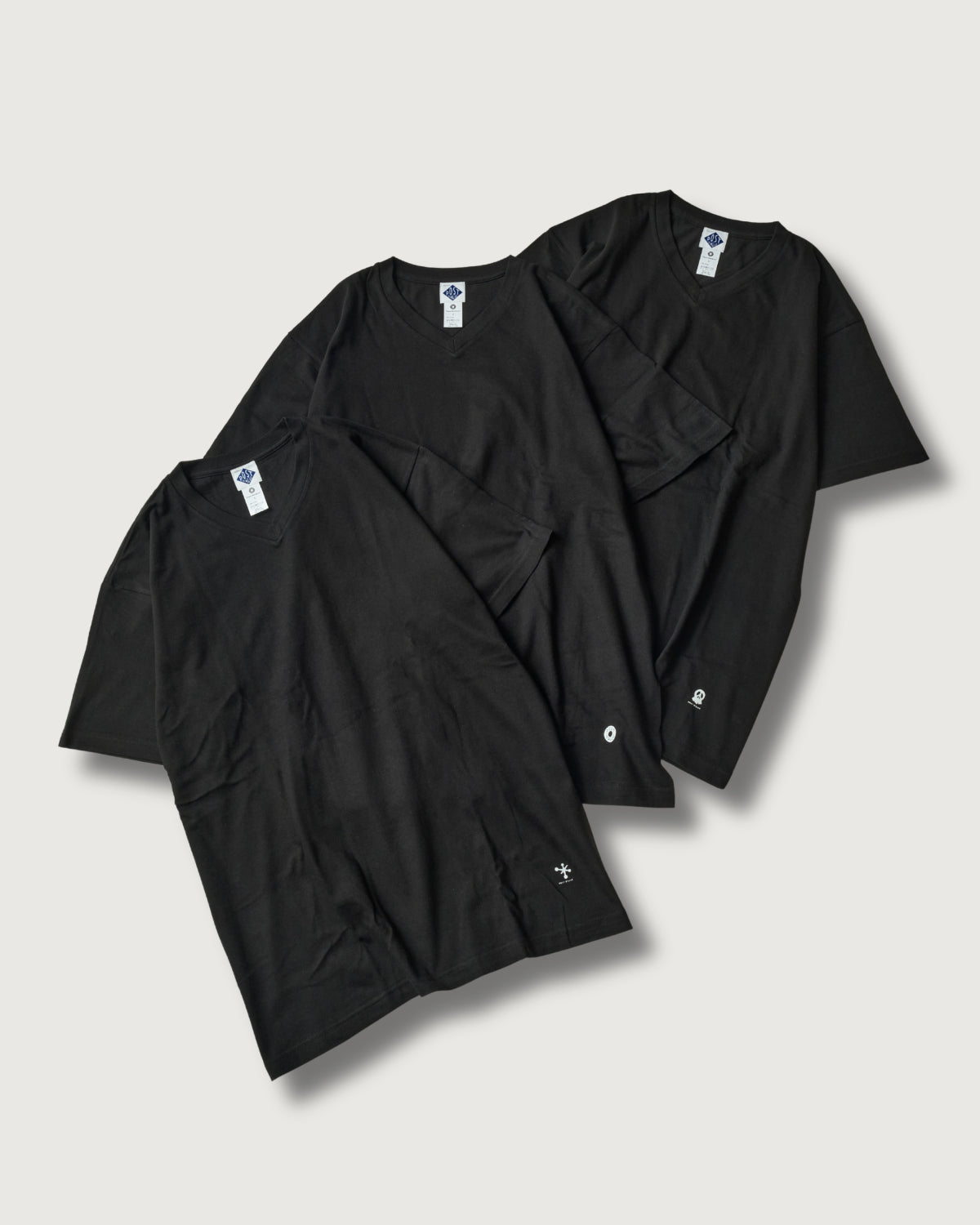 V neck 3pack tee Ver.2 (3PV2-BK) : black (Shop Special)