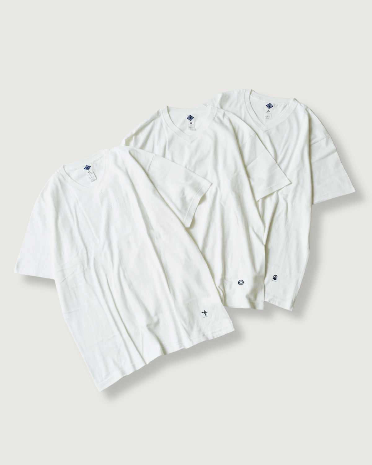 V neck 3pack tee Ver.2 (3PV2-WH) : white (Shop Special)