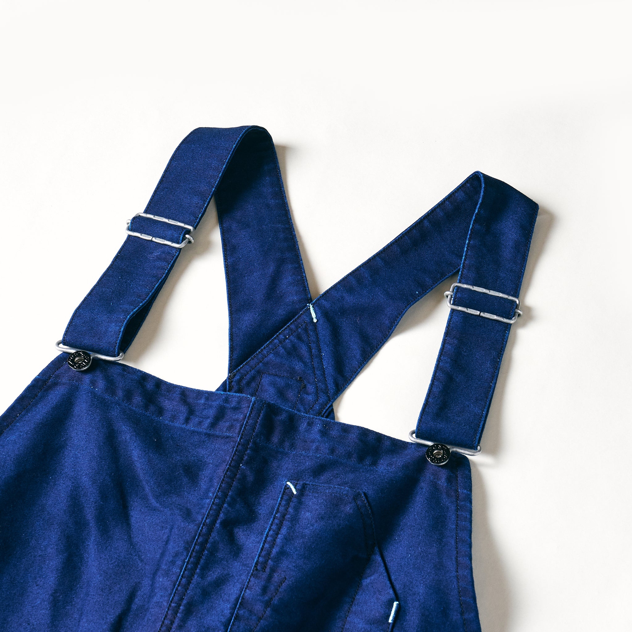 #1401-MI No.1 Overalls : vintage moleskin indigo