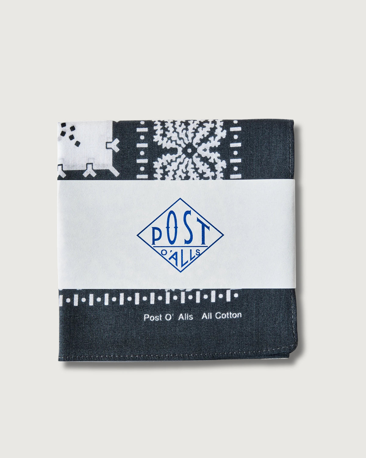 #4001-C Spider POST Bandana Hankie : spider charcoal 45 x 45