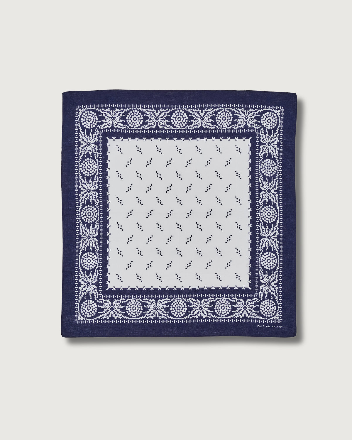 #4001-N Spider POST Bandana Hankie : spider navy 45 x 45