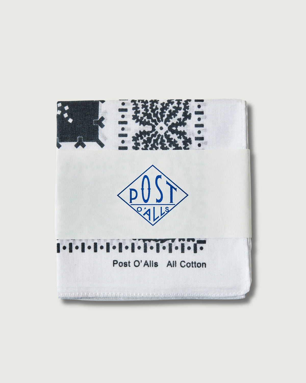 #4001-WC Spider POST Bandana Hankie : spider white/charcoal 45 x 45