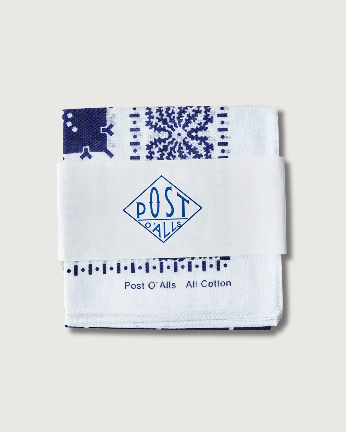 #4001-WN Spider POST Bandana Hankie : spider white/navy 45 x 45