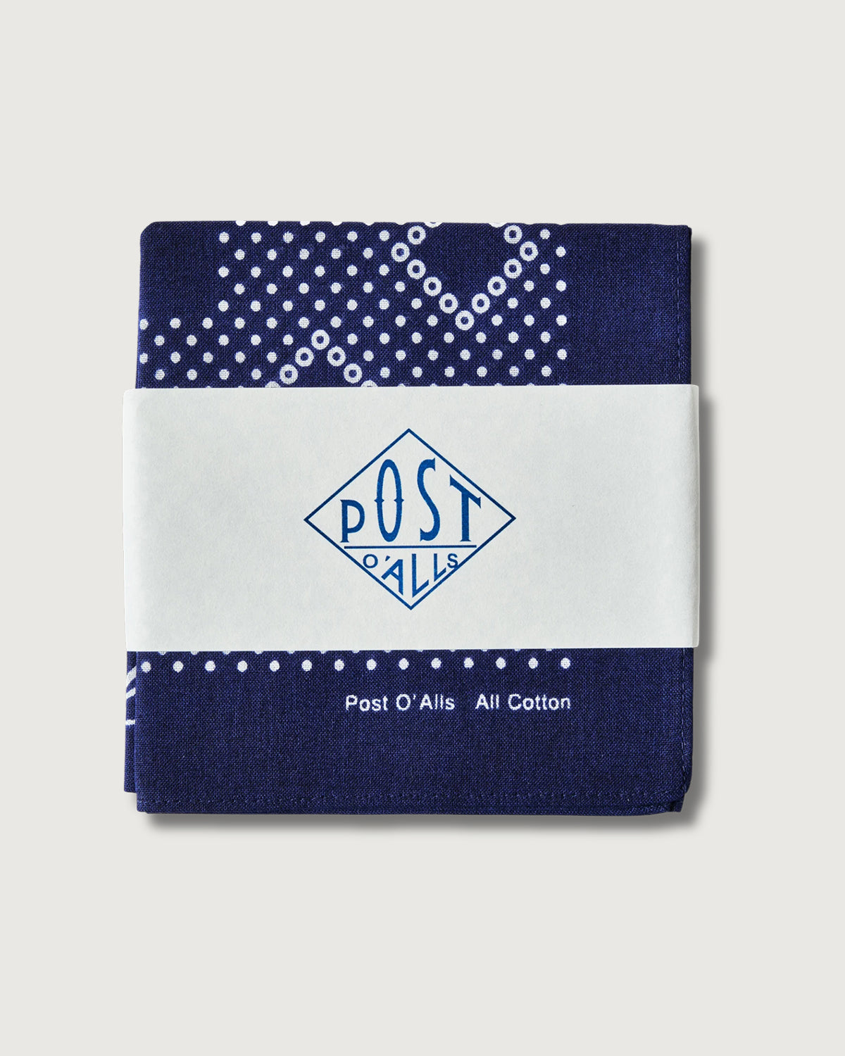 #4002-N Bean POST Bandana Hankie : bean navy 45 x 45