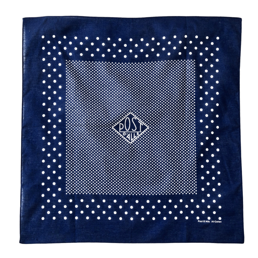 #4005-nvy Bandana Hankie original 1993 design: cotton sheeting navy