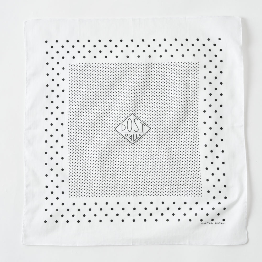 #4005-cha Bandana Hankie original 1993 design: cotton sheeting charcoal