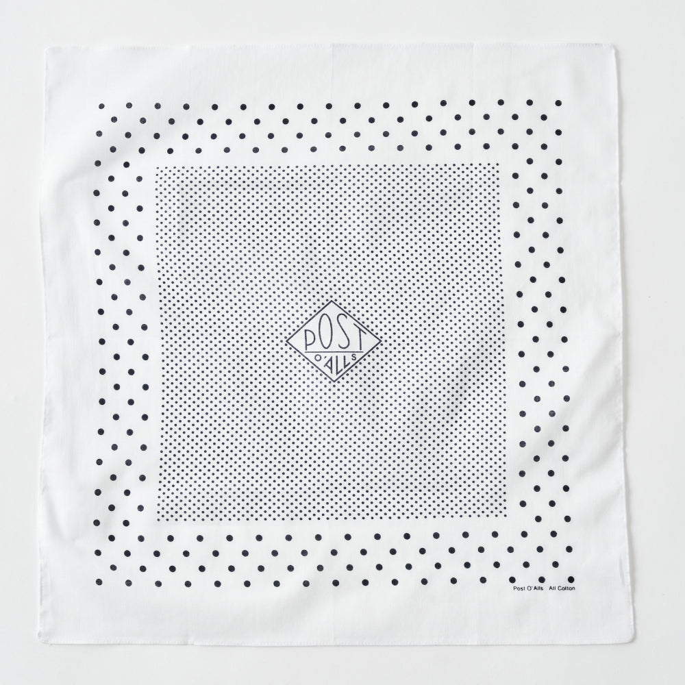 #4005-white Bandana Hankie original 1993 design: cotton sheeting white