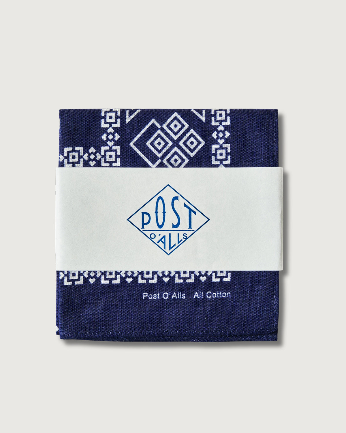 #4006-N Dia POST Bandana Hankie : dia navy 45 x 45