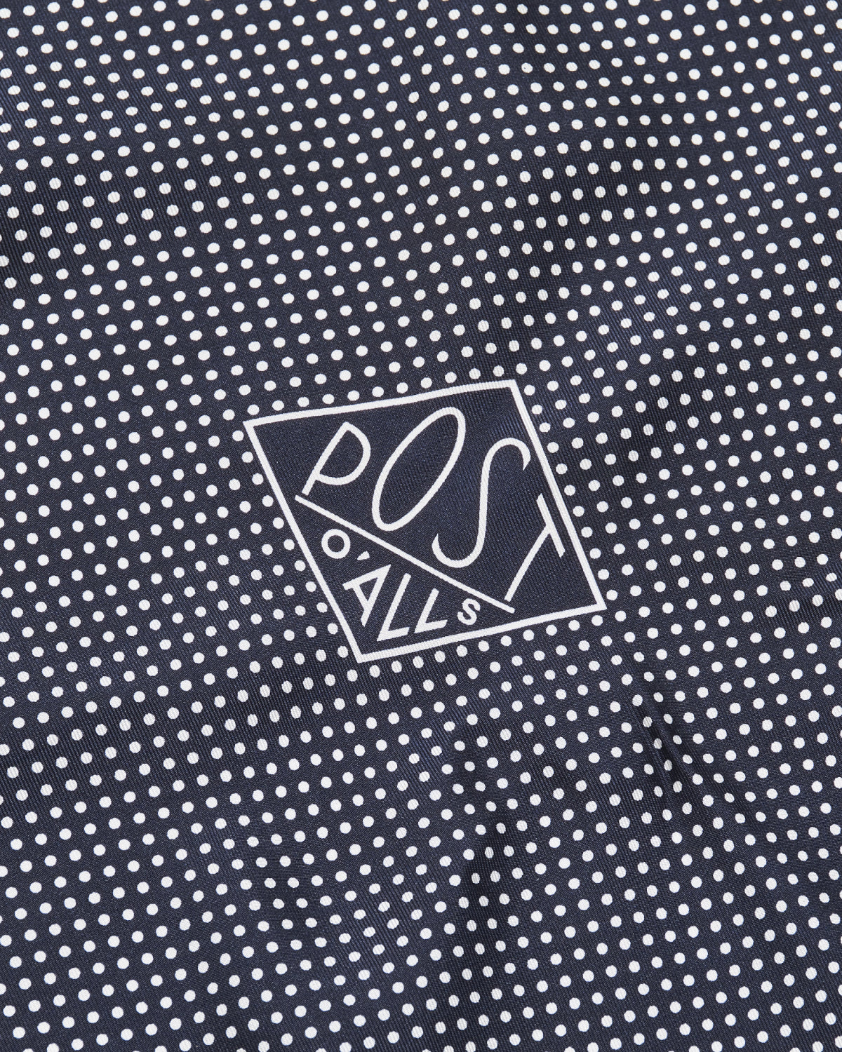 #4006-SN 1993 pocket square : silk navy/white 44 x 44