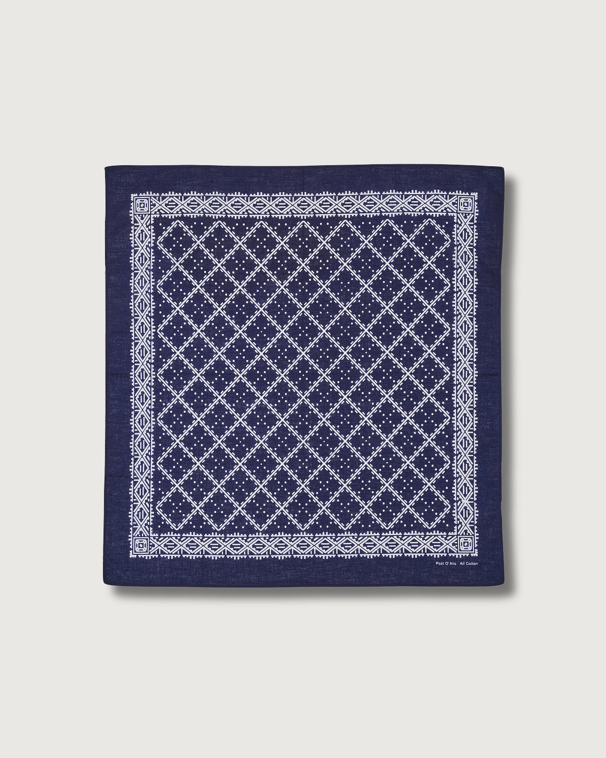 #4007-N Stitch POST Bandana Hankie : stitch navy 45 x 45