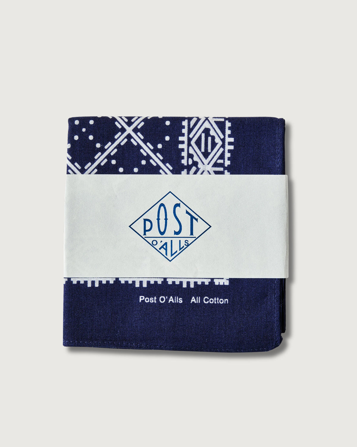 #4007-N Stitch POST Bandana Hankie : stitch navy 45 x 45