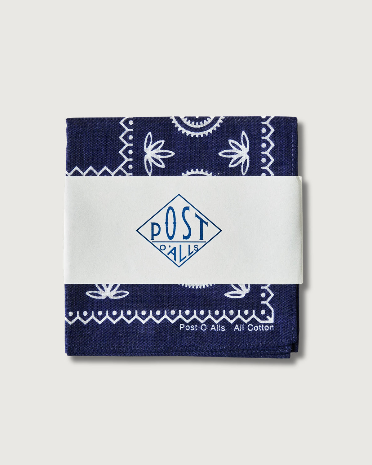 #4008-N Weed POST Bandana Hankie : weed navy 45 x 45