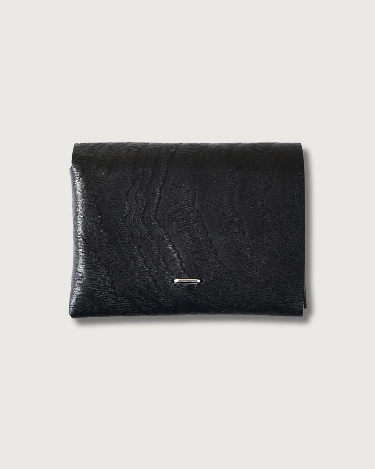 #4211-PLB Plywood Leather Wallet : cow leather black