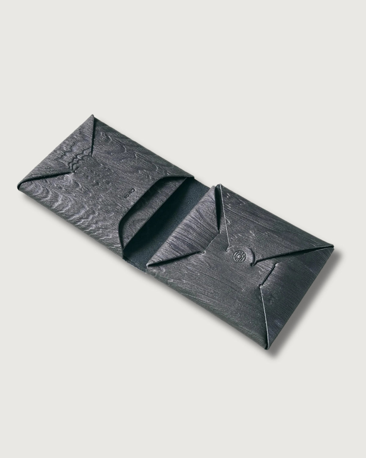 #4301-PT Plywood Leather Wallet : plywood leather taupe