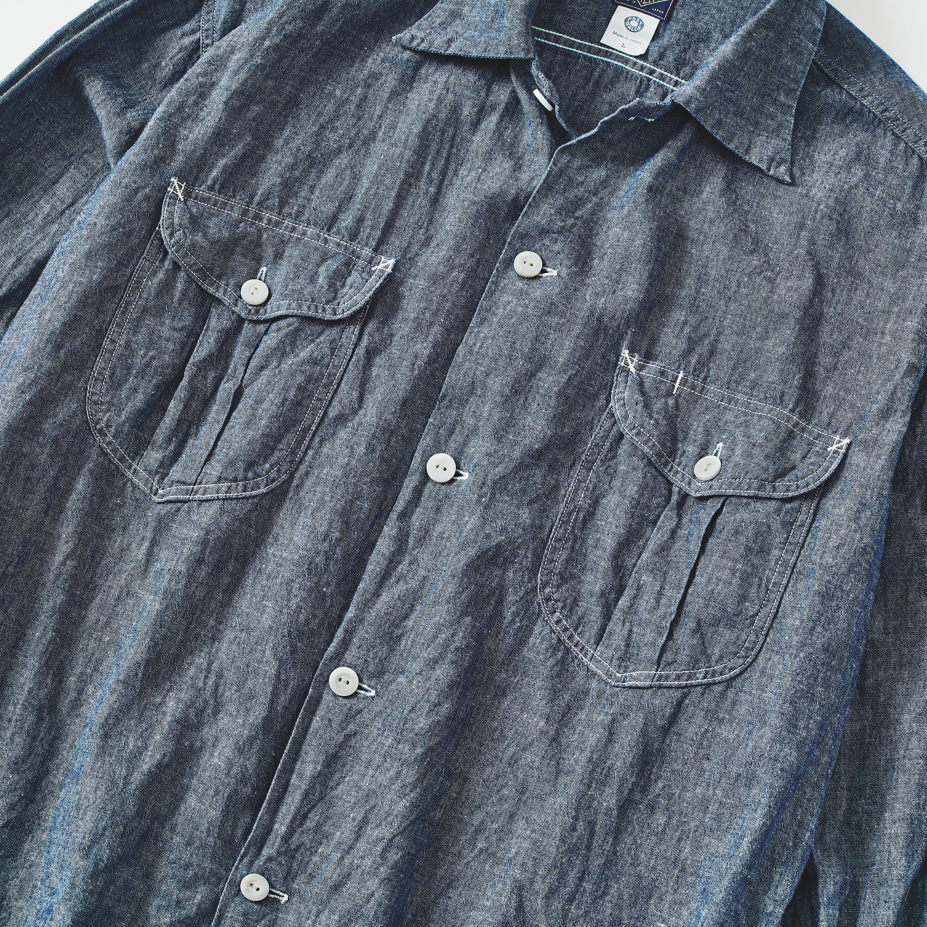 #1208-CC New Shirt : classic chambray indigo