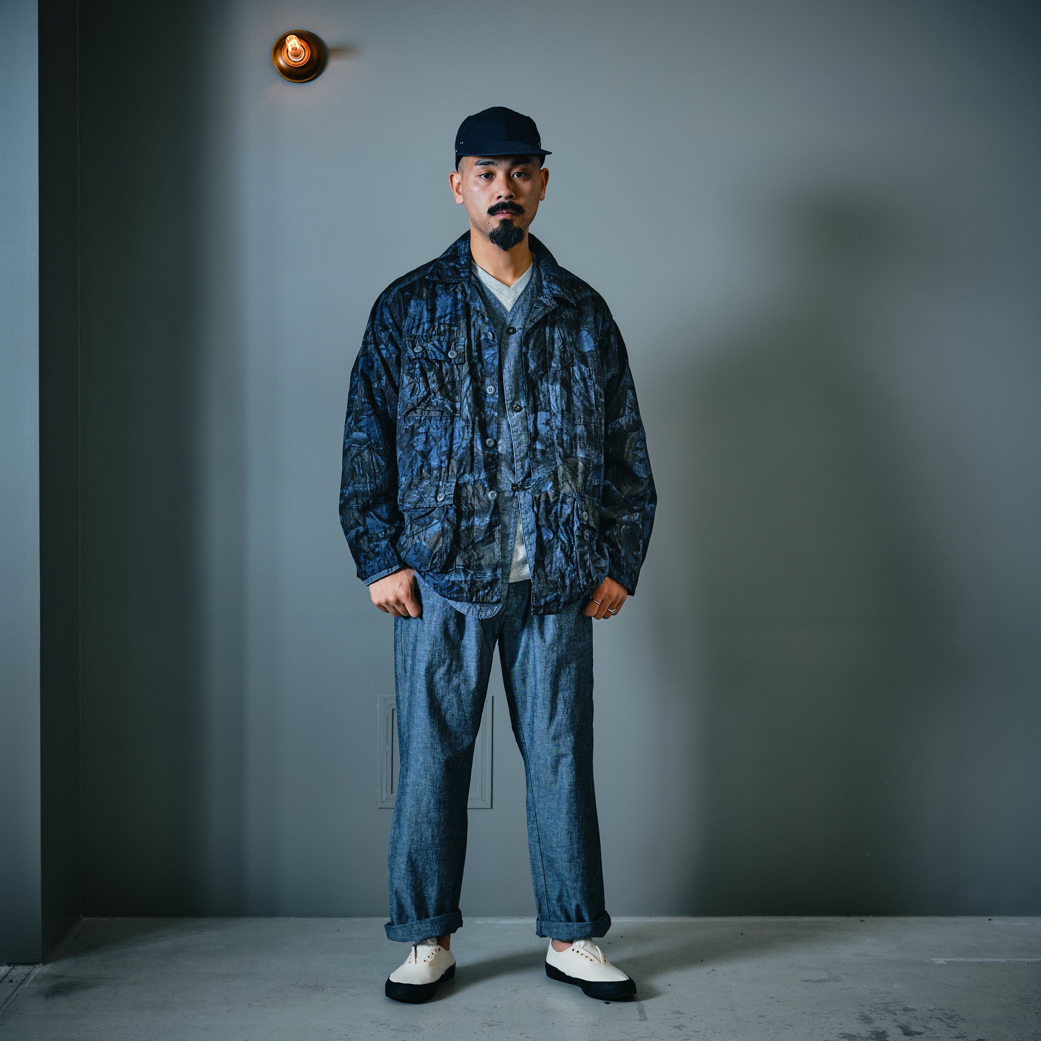 #3124DV-MC POST 45 DV : medium weight chambray indigo