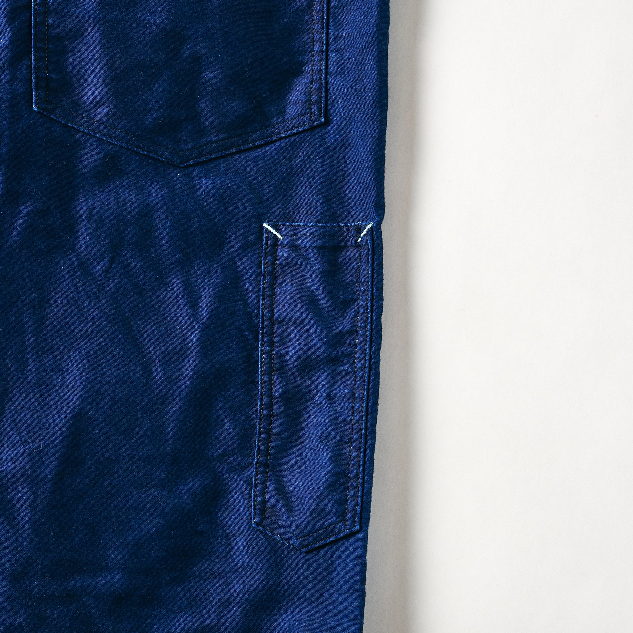 #1401-MI No.1 Overalls : vintage moleskin indigo