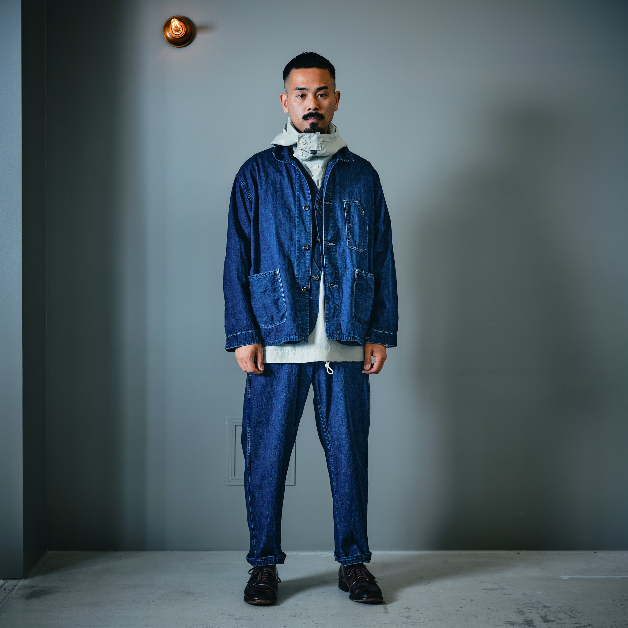 #1512-DRI Royal Traveler : cotton dobby ripstop indigo deep wash