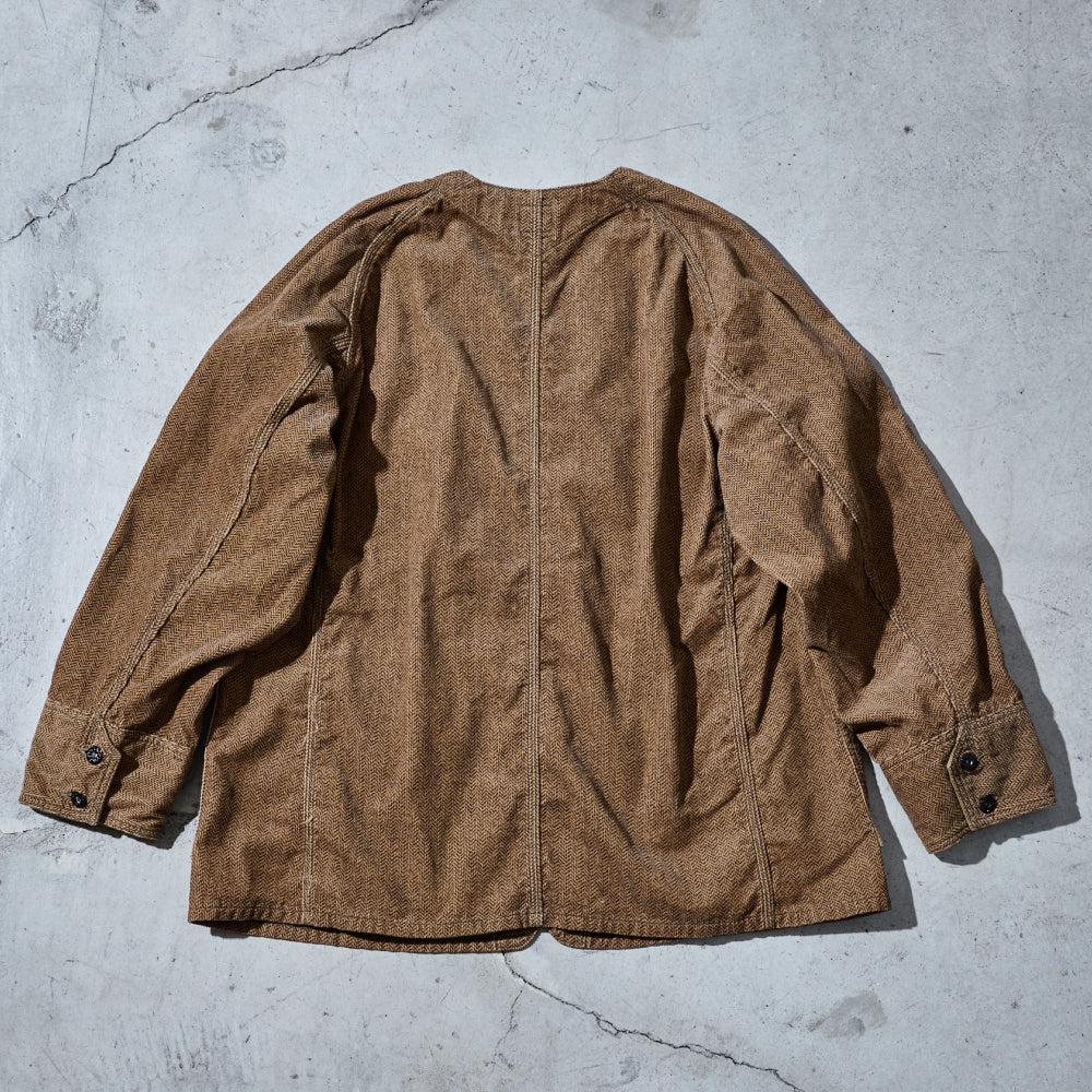 #1102DV-HCB Engineers' Jacket DV : herringbone print corduroy brown