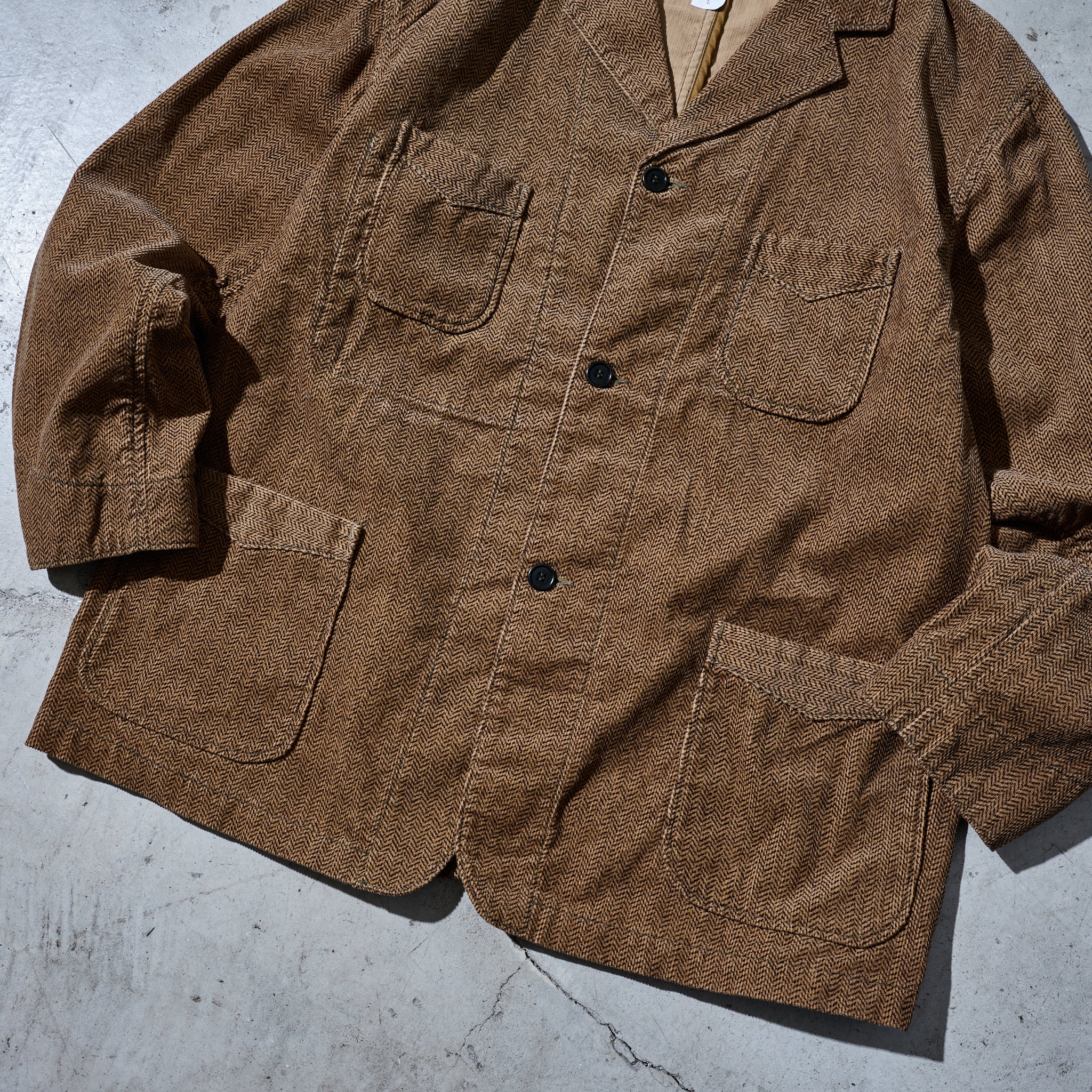 #3116B-HCB OK Rider 5 : herringbone print corduroy brown