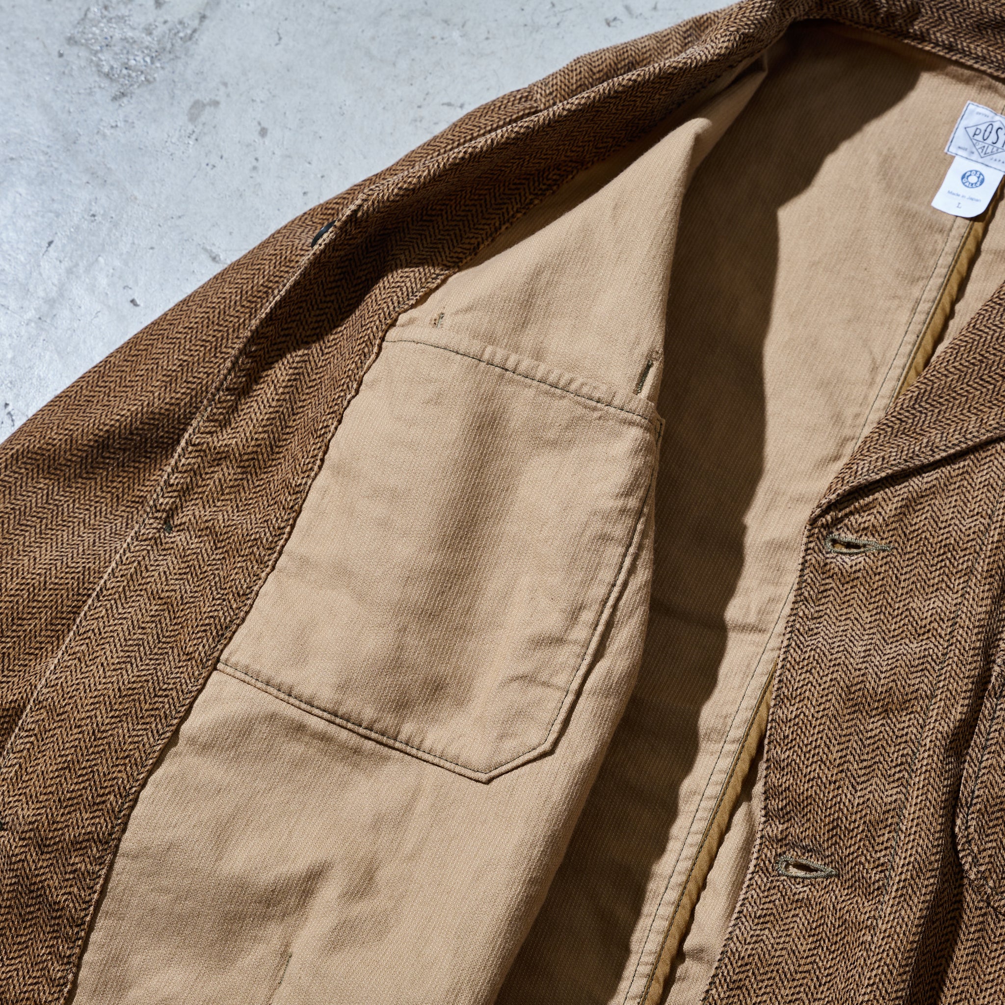 #3116B-HCB OK Rider 5 : herringbone print corduroy brown