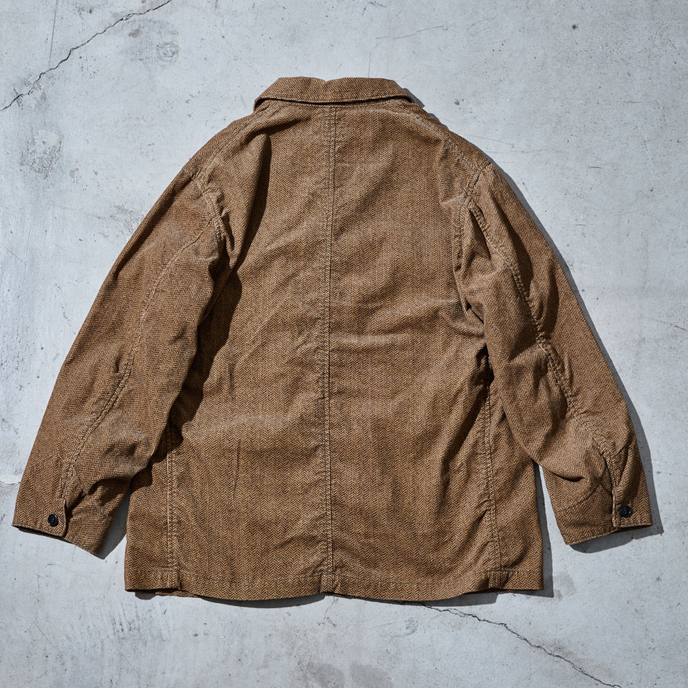 #3116B-HCB OK Rider 5 : herringbone print corduroy brown