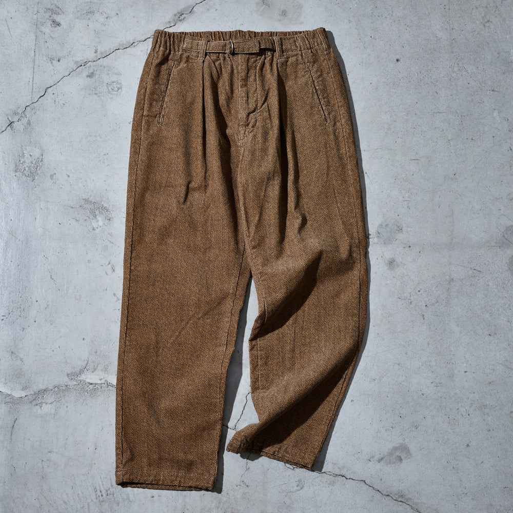 #3315-HCB E-Z Lax 4 : herringbone print corduroy brown