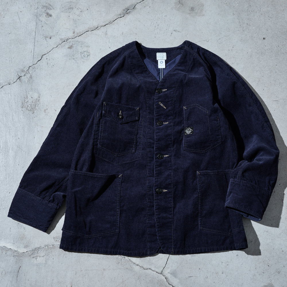 #1102DV-HCN Engineers' Jacket DV : herringbone print corduroy navy