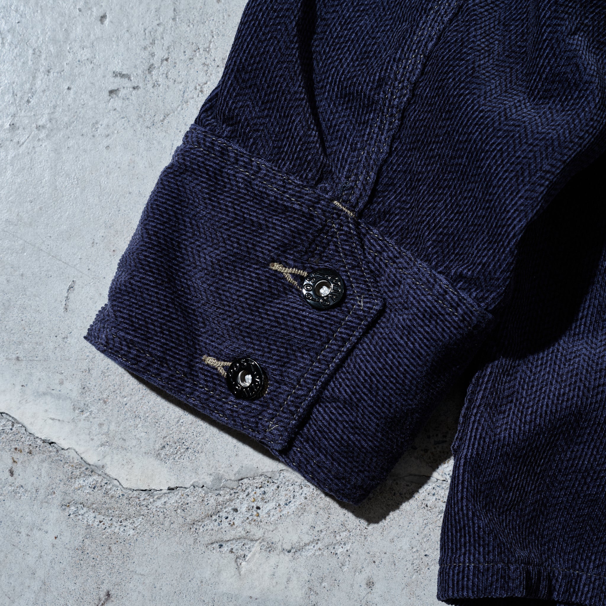 #1102DV-HCN Engineers' Jacket DV : herringbone print corduroy navy