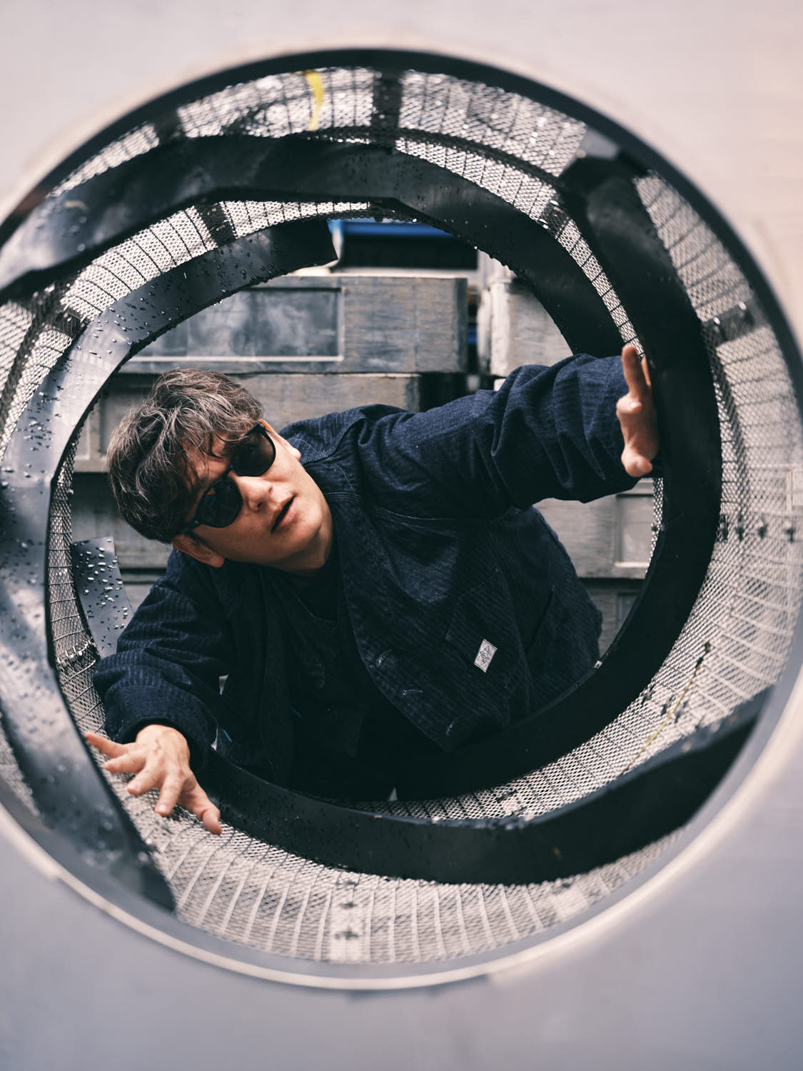 EP01-CHI ELNEST x Post O'Alls Coverall Jacket：cotton herringbone indigo