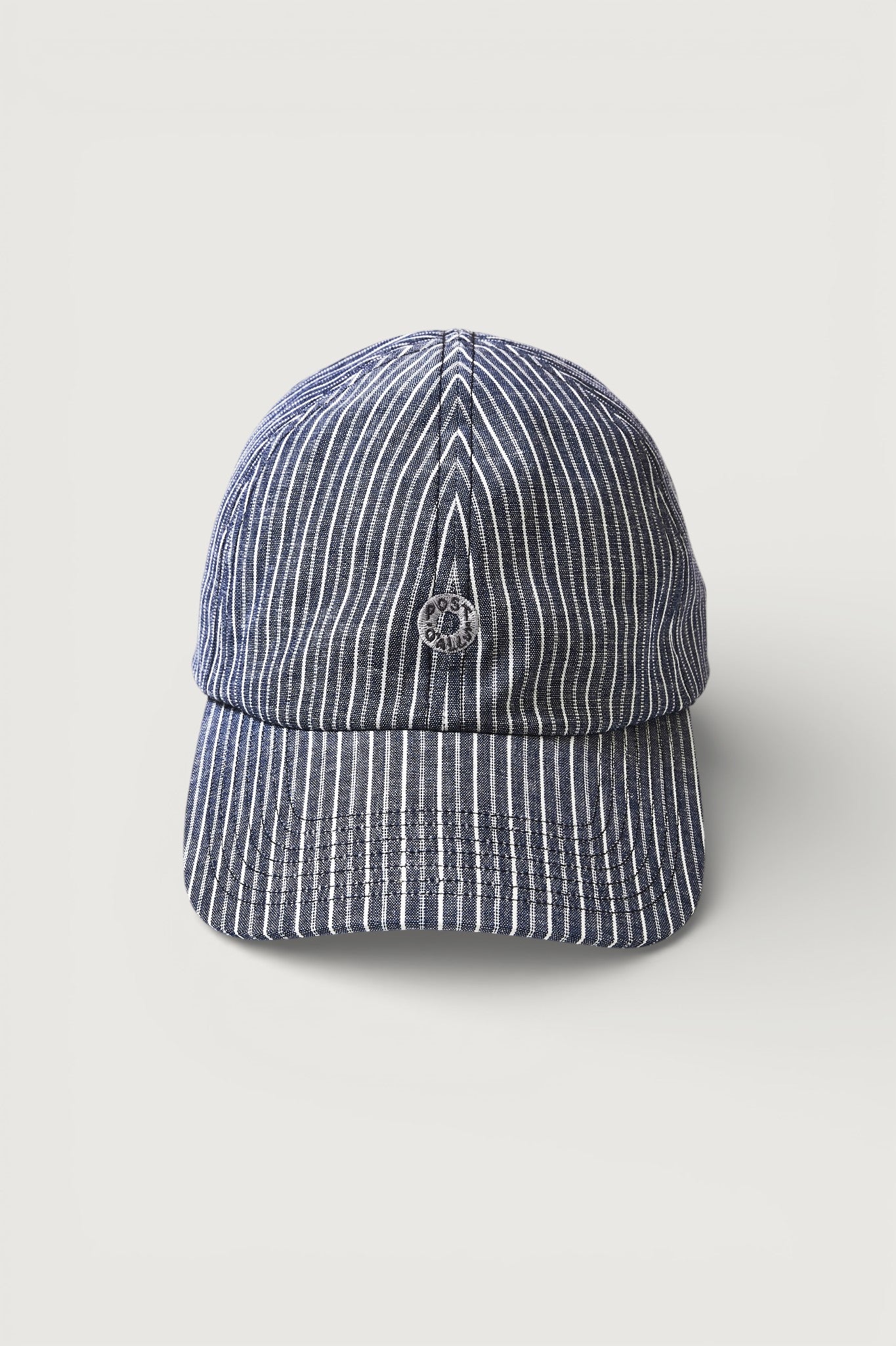 #3903-SC POST Ball Cap : stripe chambray indigo