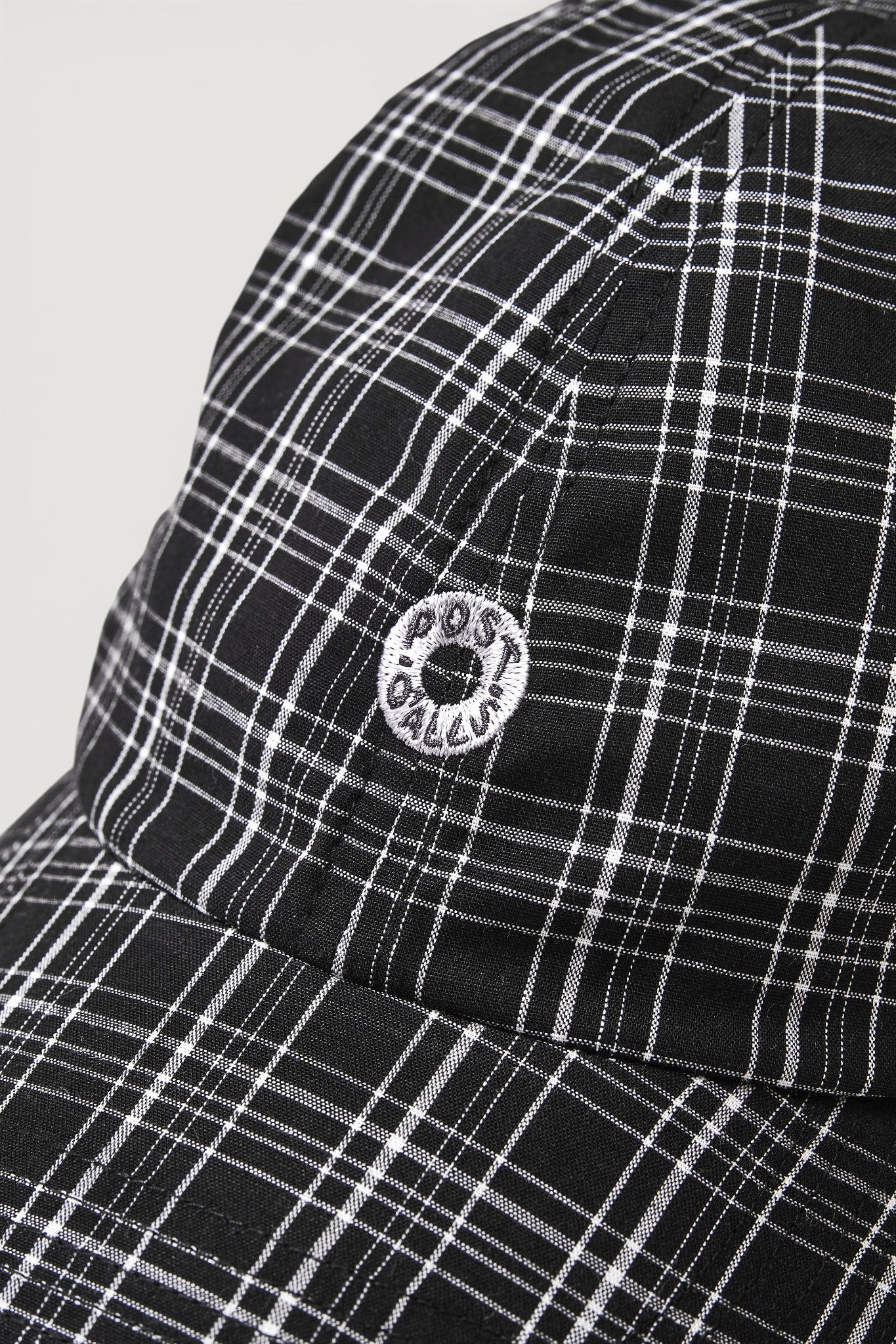 #3903-CBC POST Ball Cap : cotton broadcloth black check