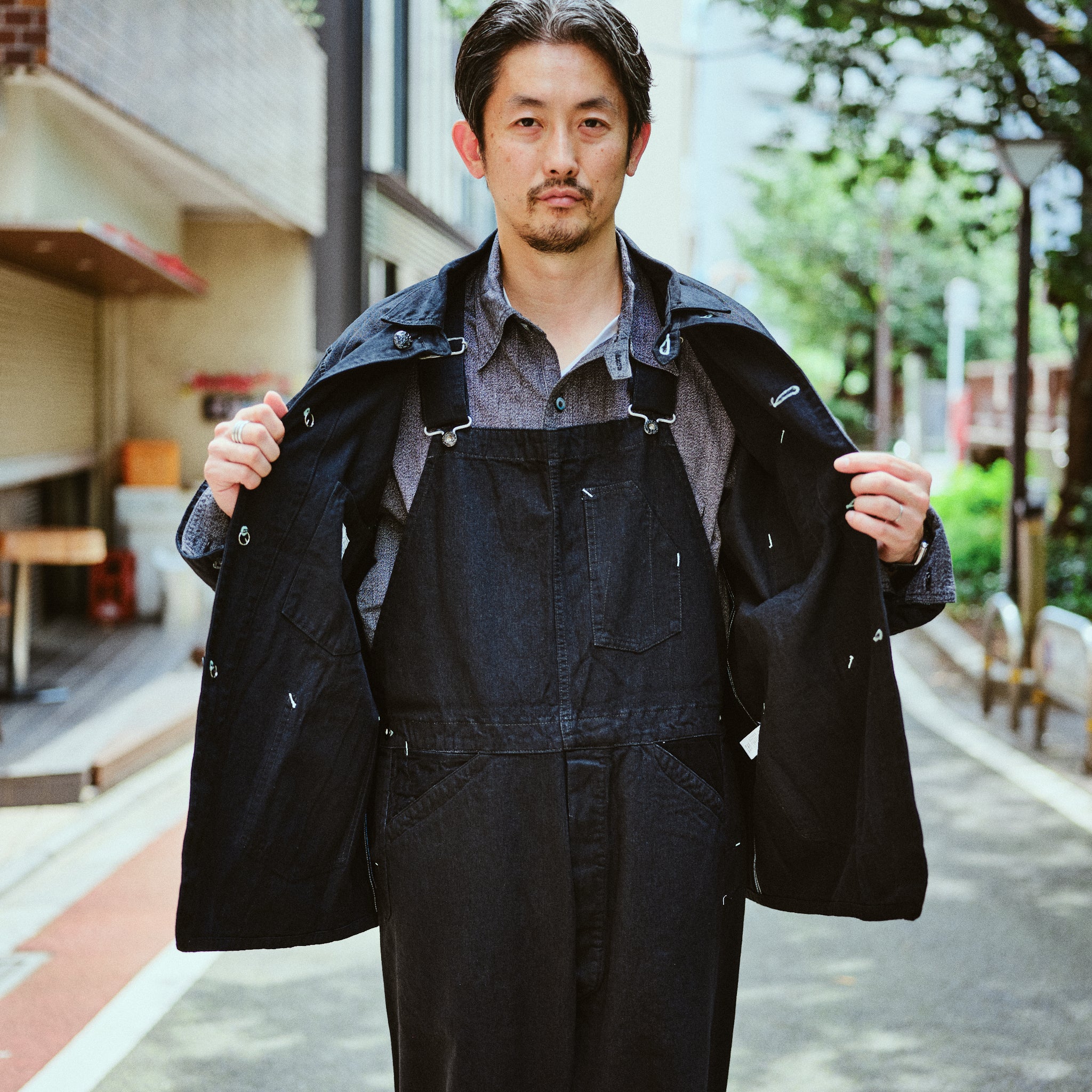 #1201-GC No.1 Shirt : grey covert salt & pepper